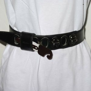 David Bitton Buffalo Turnbuckle Leather Belt 36"